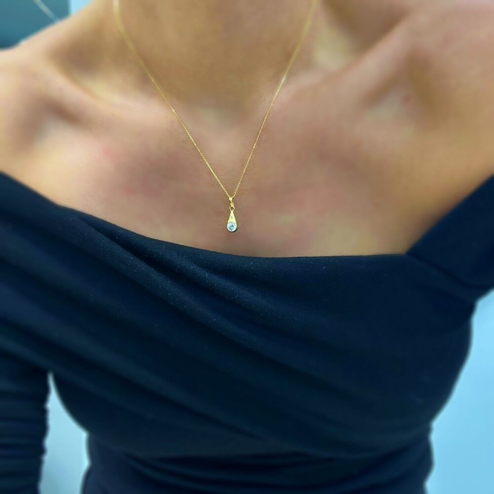 Damla Form Tektaş Kolye Ucu – KLU0514