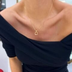 Taşlı Çerçeve Kolye Ucu – KLU0522