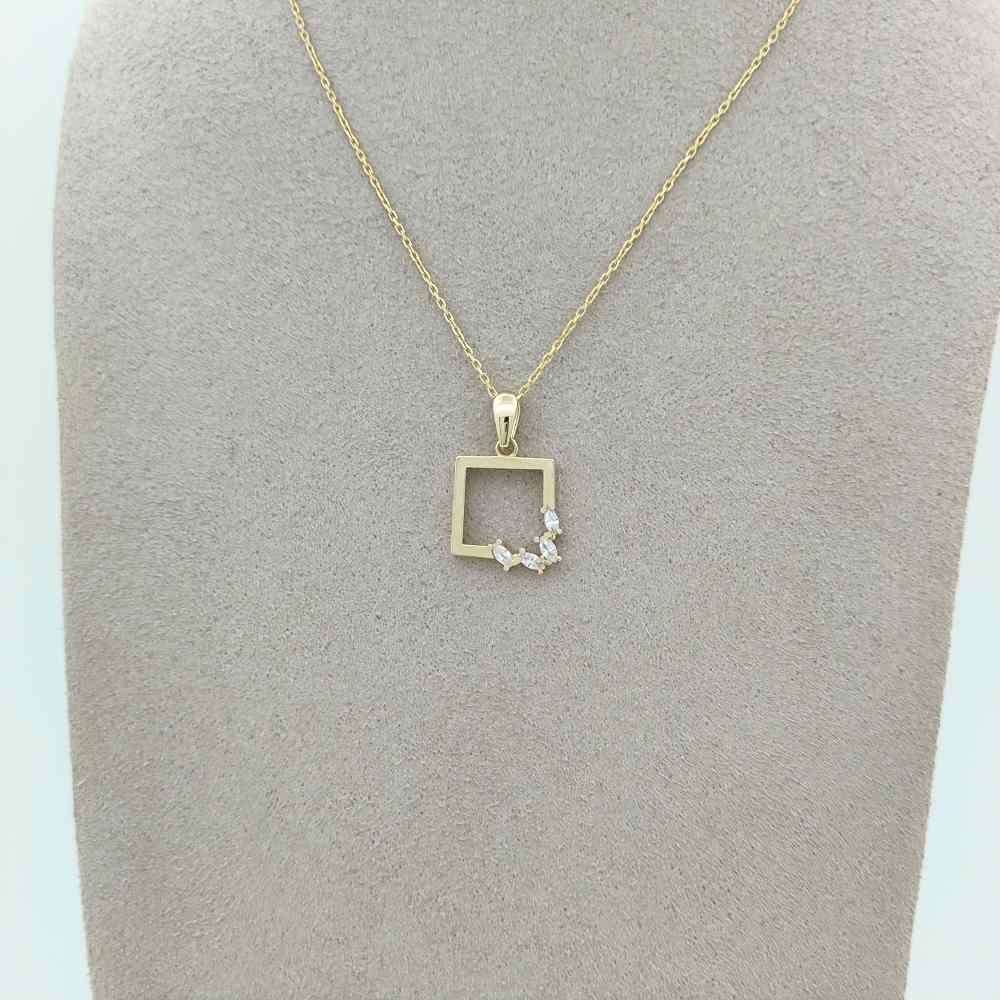 Taşlı Çerçeve Kolye Ucu – KLU0522