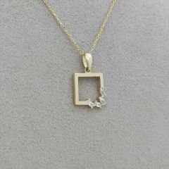 Taşlı Çerçeve Kolye Ucu – KLU0522