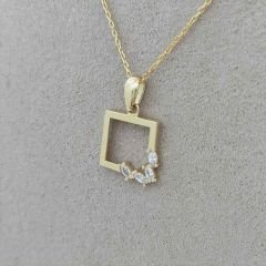 Taşlı Çerçeve Kolye Ucu – KLU0522