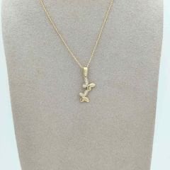 Taşlı Çift Kelebek Kolye Ucu – KLU0509