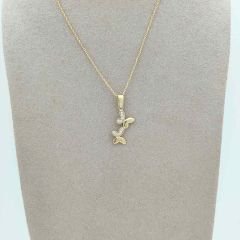 Taşlı Çift Kelebek Kolye Ucu – KLU0509