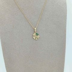 Taşlı Yonca Kolye Ucu – KLU0510