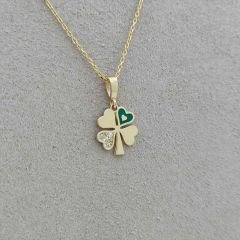 Taşlı Yonca Kolye Ucu – KLU0510