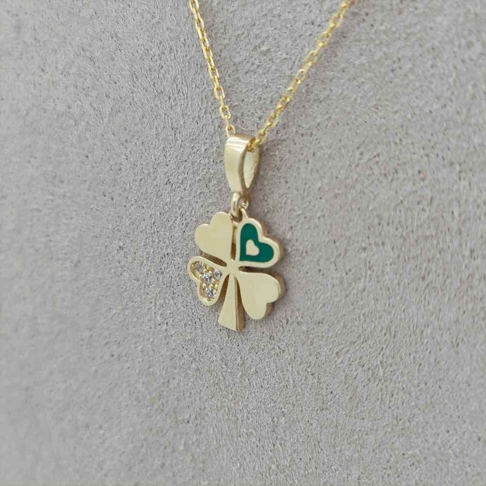 Taşlı Yonca Kolye Ucu – KLU0510