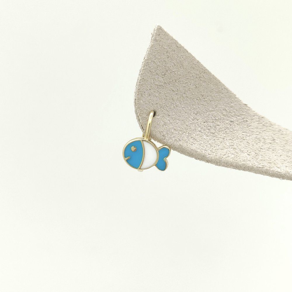 Mineli Balık Çocuk Küpe Altın – KP00836