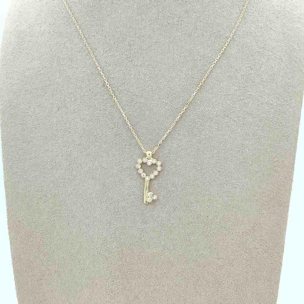 Taşlı Kalp Anahtar Kolye – KLY0932