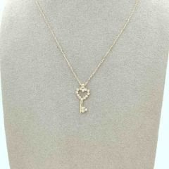 Taşlı Kalp Anahtar Kolye – KLY0932