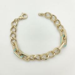 Mavi Mineli Zincir Bileklik - BLK0866