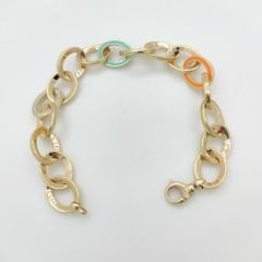 Renkli Mineli Zincir Bileklik - BLK0867