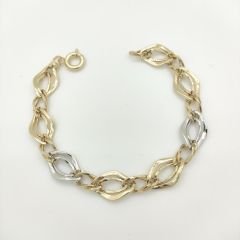 Çift Renk Altın Zincir Bileklik - BLK0883