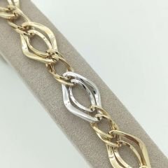 Çift Renk Altın Zincir Bileklik - BLK0883