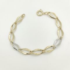 Çift Renk Altın Zincir Bileklik - BLK0885