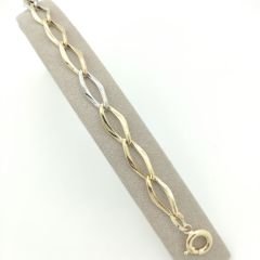 Çift Renk Altın Zincir Bileklik - BLK0885