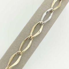 Çift Renk Altın Zincir Bileklik - BLK0885